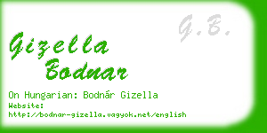 gizella bodnar business card