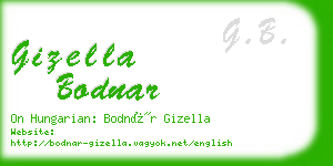 gizella bodnar business card